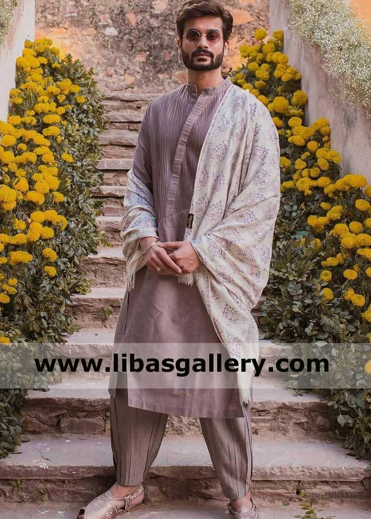 Men Gorgeous Printed Shawl for Wedding Events