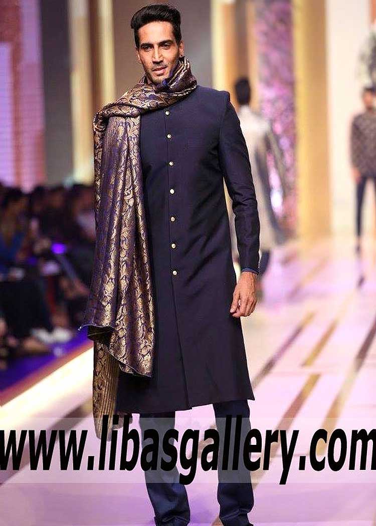 Classic Men Wedding Shawl in Jamawar Banarsi