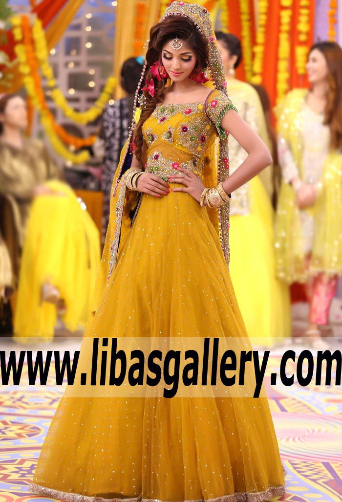 Precious Yellow arum lily Special Occasion Lehenga