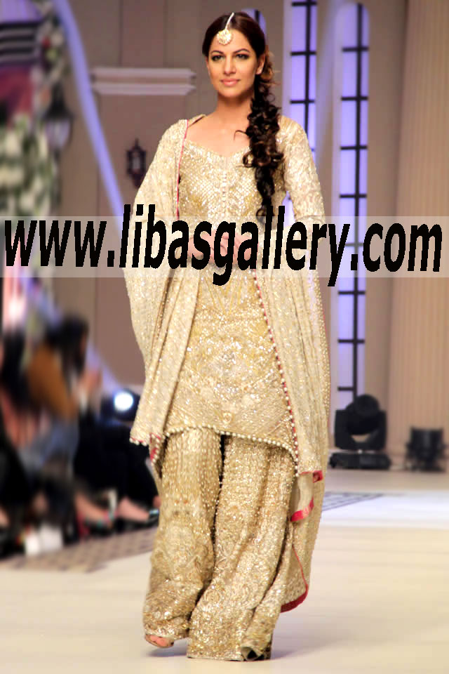 Quality Designer FARAZ MANAN Pakistani/Indian Bridal Wedding Dresses 2015 from Telenor Bridal Couture Week In UK USA Canada Australia India