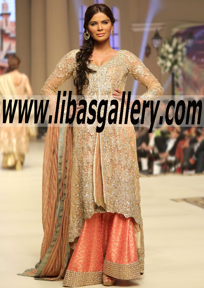 Buy Online FARAZ MANAN Occasion Dresses | Designer Wedding Dresses | Telenor Bridal Couture Week | To see more: www.libasgallery.com 