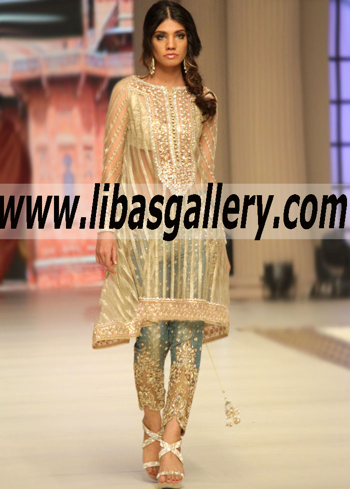 Buy Pakistani Designer FARAZ MANAN Clothing,Evening Party Wears, Lenghas, Lehengas, Jewelery, Wedding Wear, Saris, Saree, Bridal Wear, Tbcw Fashion and Accessories online from www.libasgallery.com
