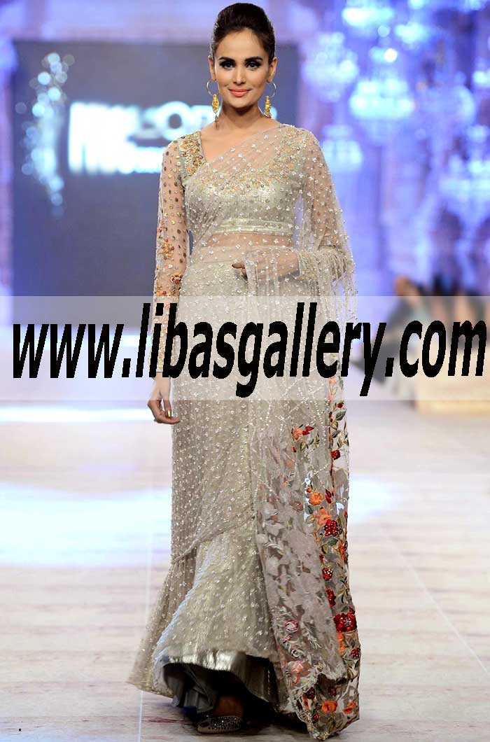 Sania Maskatiya Outstanding Dresses for Bridal at PFDC L`Oreal Paris Bridal Week from Day 1 Affordable Wedding Dresses | On Sale Now | Shop at www.libasgallery.com