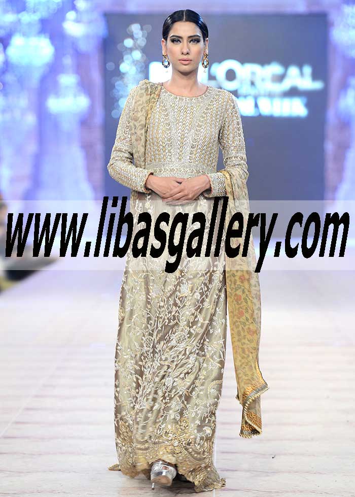 Sania Maskatiya Glorious Modern Bridal GOWN at PFDC LOreal Paris Bridal Week Day 1 Affordable Bridal GOWN | On Sale Now | Shop in San Francisco Washington DC