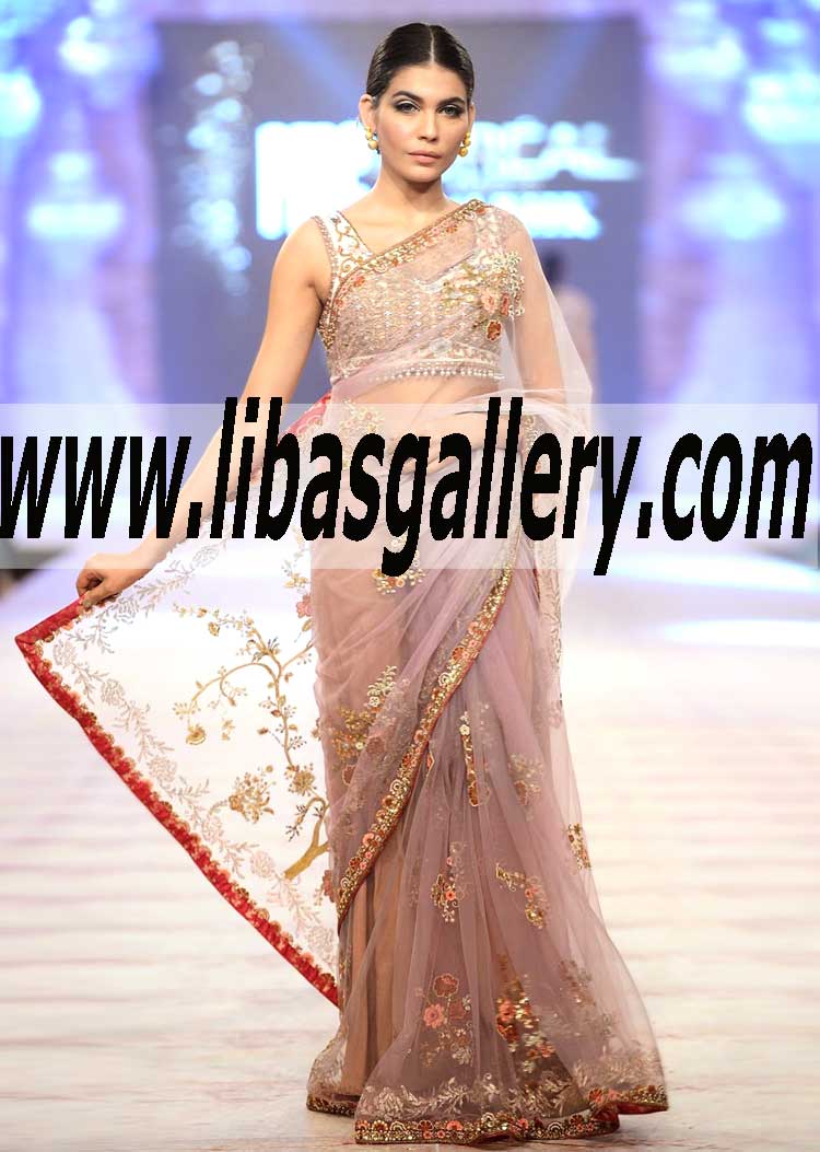 Wedding Saree | Designer Wedding Saree ,Dresses by Misha Lakhani at PFDC L`Oreal Paris Bridal Week 2015  UK USA Canada 