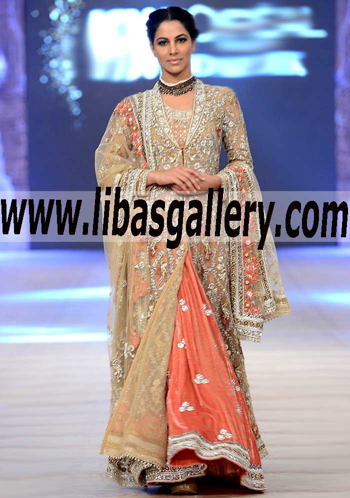 Misha Lakhani Designer Bridal Dresses Wedding Lehenga Gharara Sharara Bridal Couture Week 2015 - 2016 PFDC LOreal Sunsilk Fashion Week Karachi 2015 - 2016 UK, USA, Canada