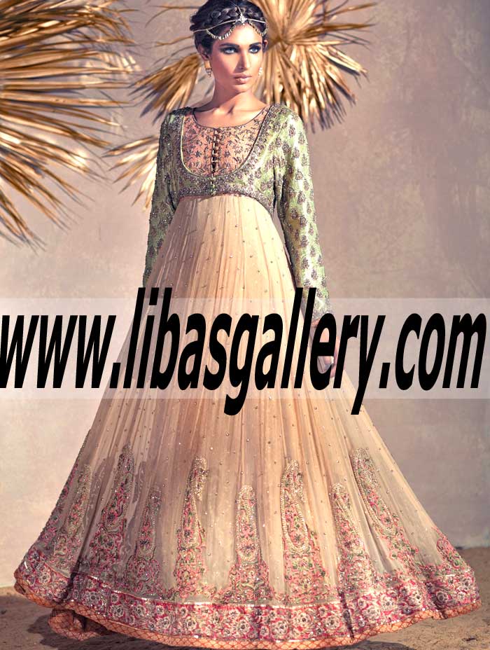 Exqusite beauty Anarkali Dress for Wedding and Special Occasions