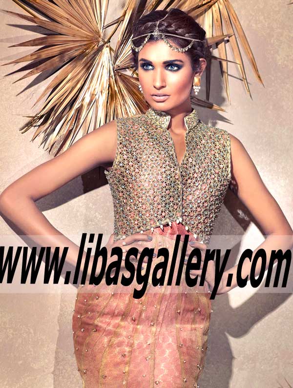 Make me blush Fabulous Embellished Anarkali Dress for Wedding and Special Occasions