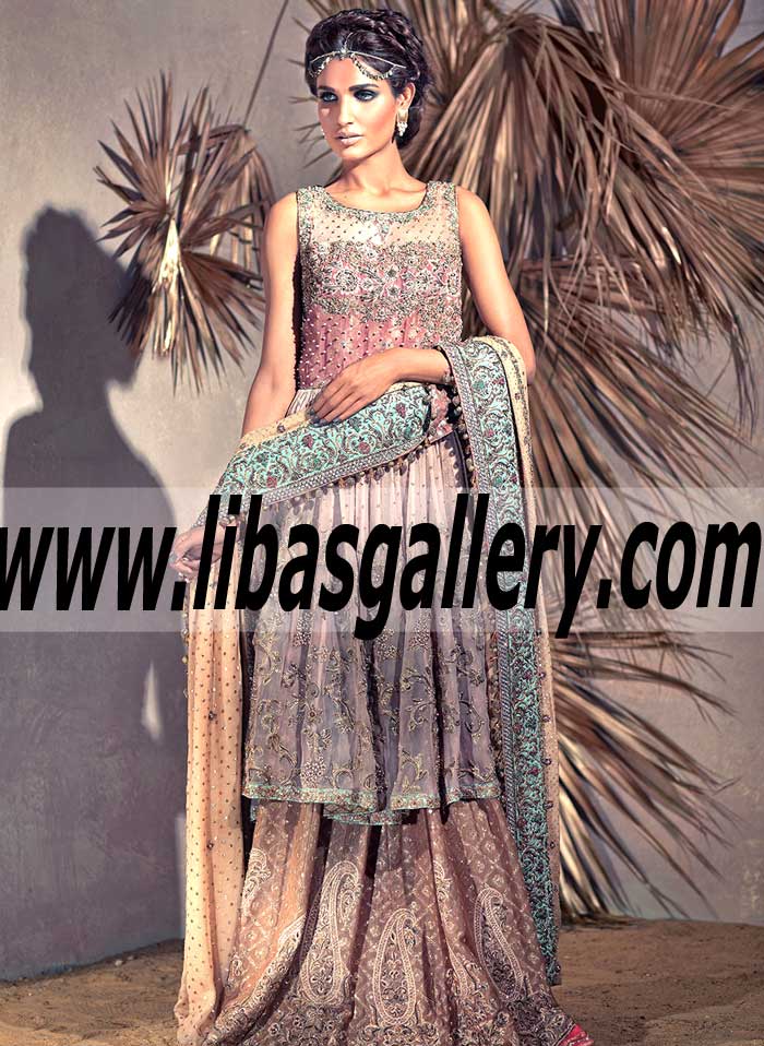 Enchanted blooms Embellished Anarkali Dress for Wedding and Special Occasions