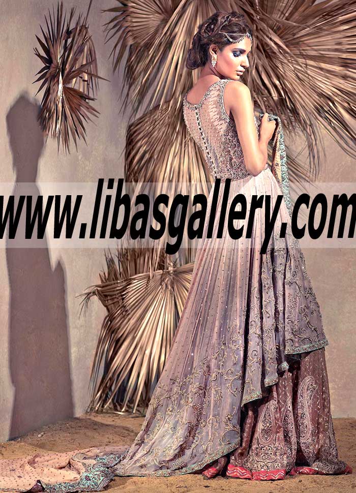 Enchanted blooms Embellished Anarkali Dress for Wedding and Special Occasions