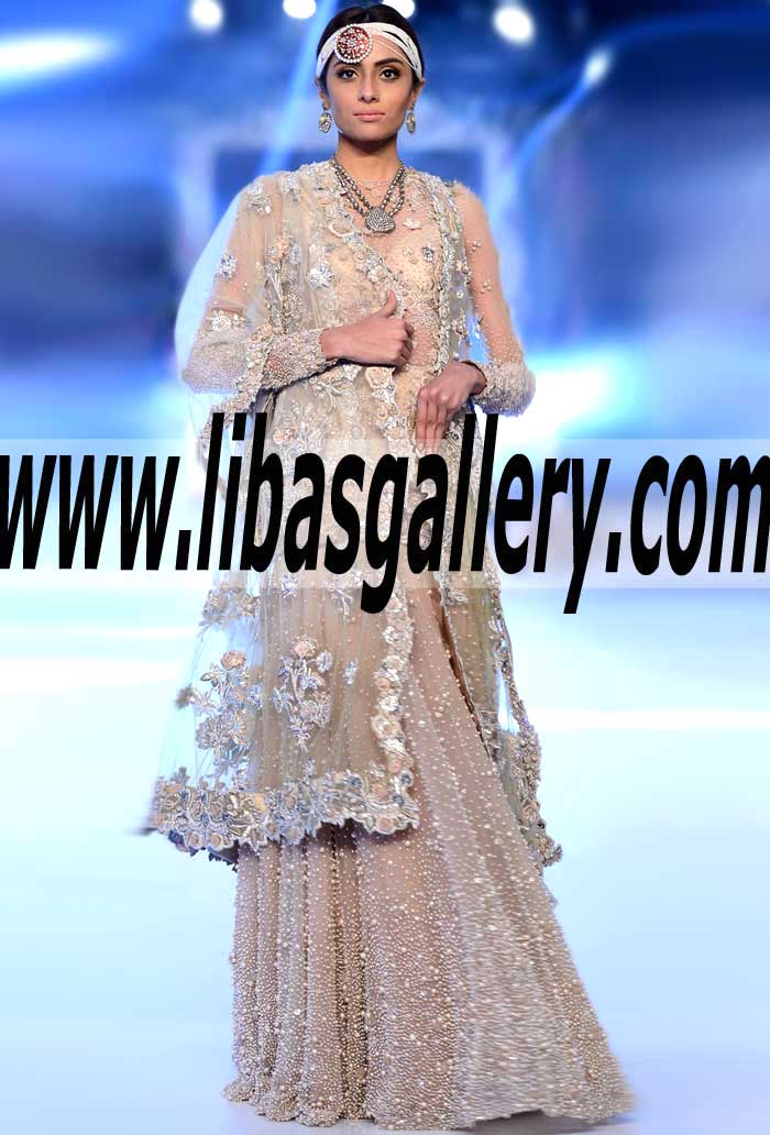 Heavy Embroidered Bridal Occasion Dress with Bridal Sharara