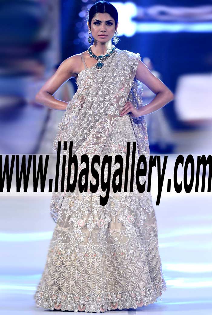 Breathtaking Wedding Lehenga with Gorgeous embellishments
