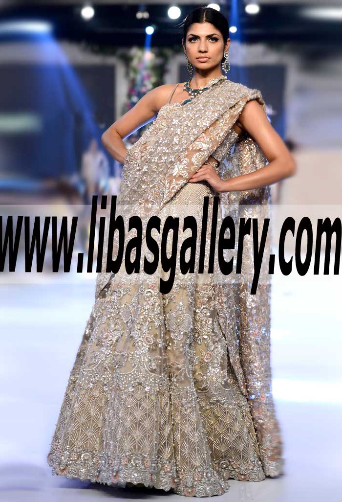 Breathtaking Wedding Lehenga with Gorgeous embellishments