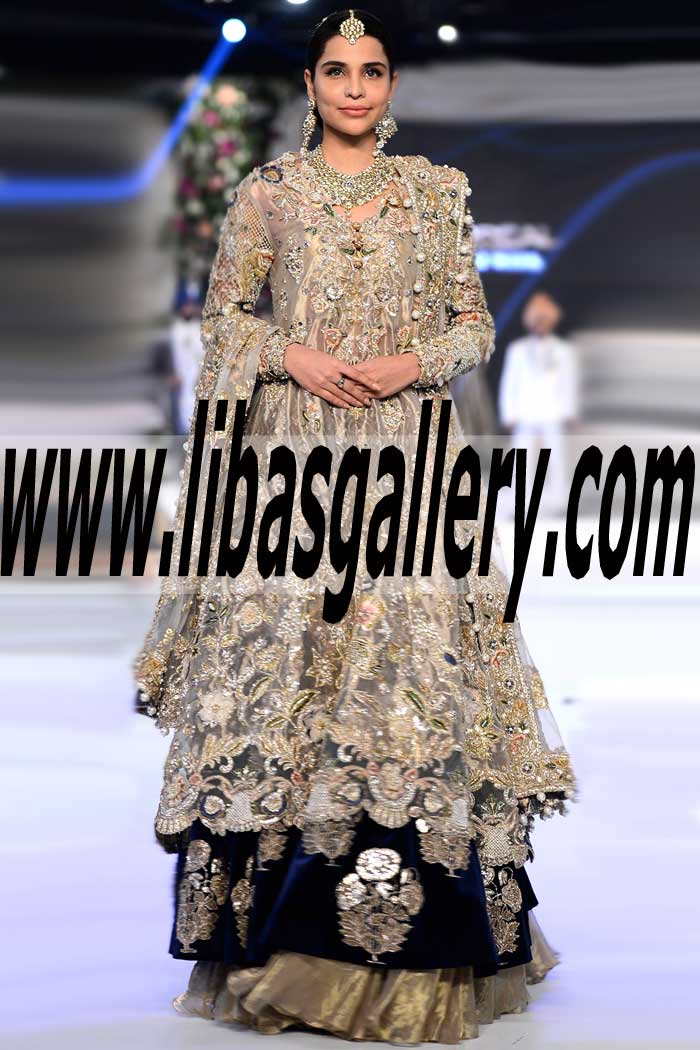 Stylish Wedding Dresses with Sharara and Heavy Dupatta