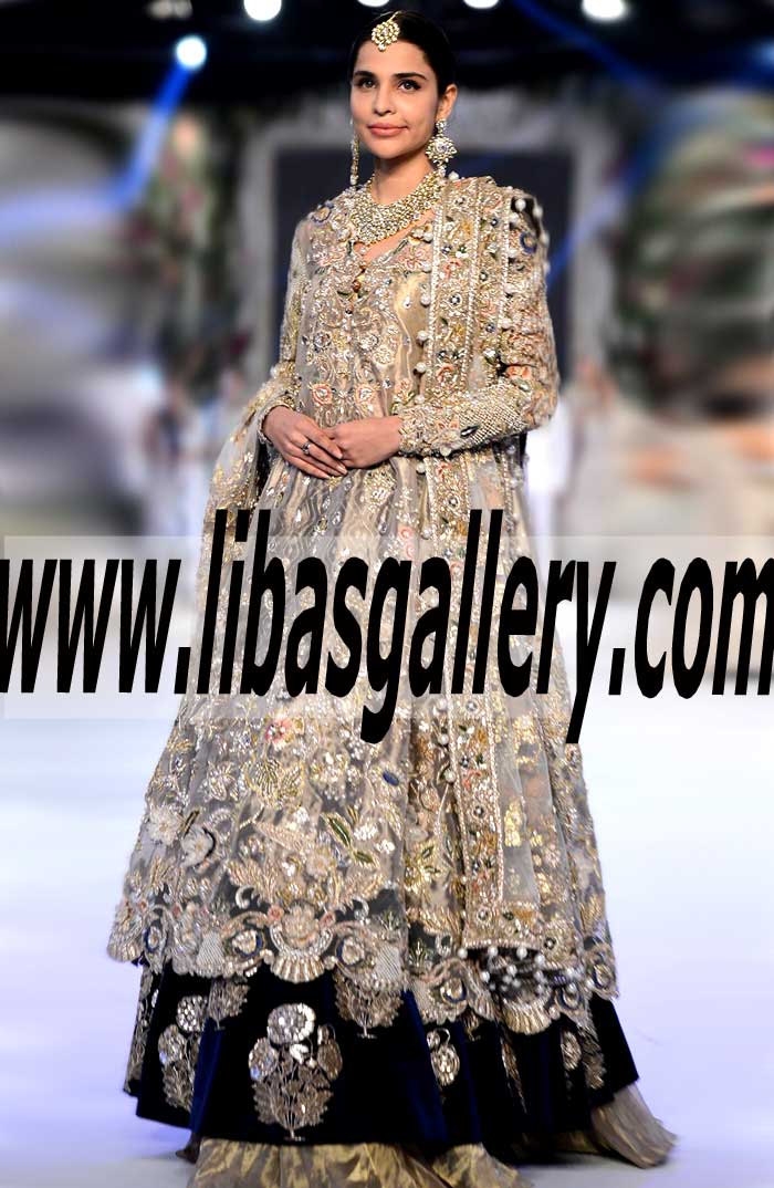Stylish Wedding Dresses with Sharara and Heavy Dupatta