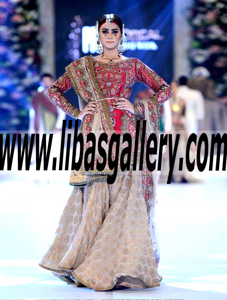 Wedding Sharara Dress with Stunning Embellishments for Modern Bride