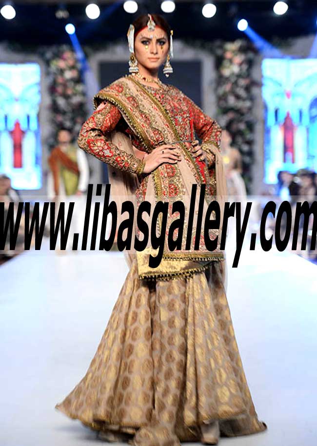 Wedding Sharara Dress with Stunning Embellishments for Modern Bride