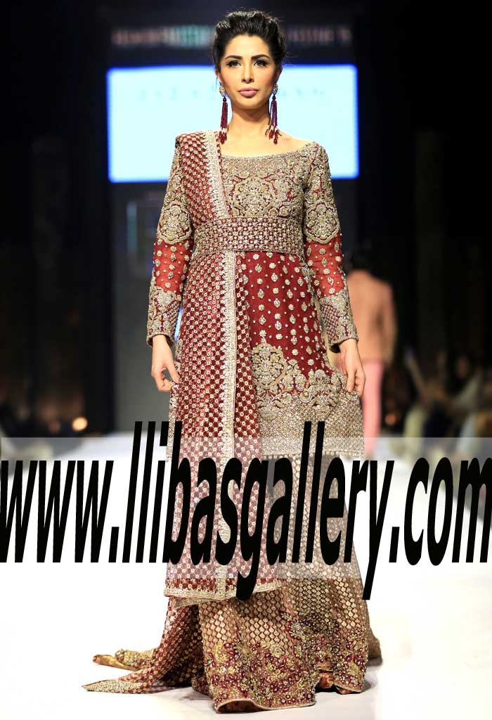 Traditional Designer Wedding Sharara for very attractive Brides