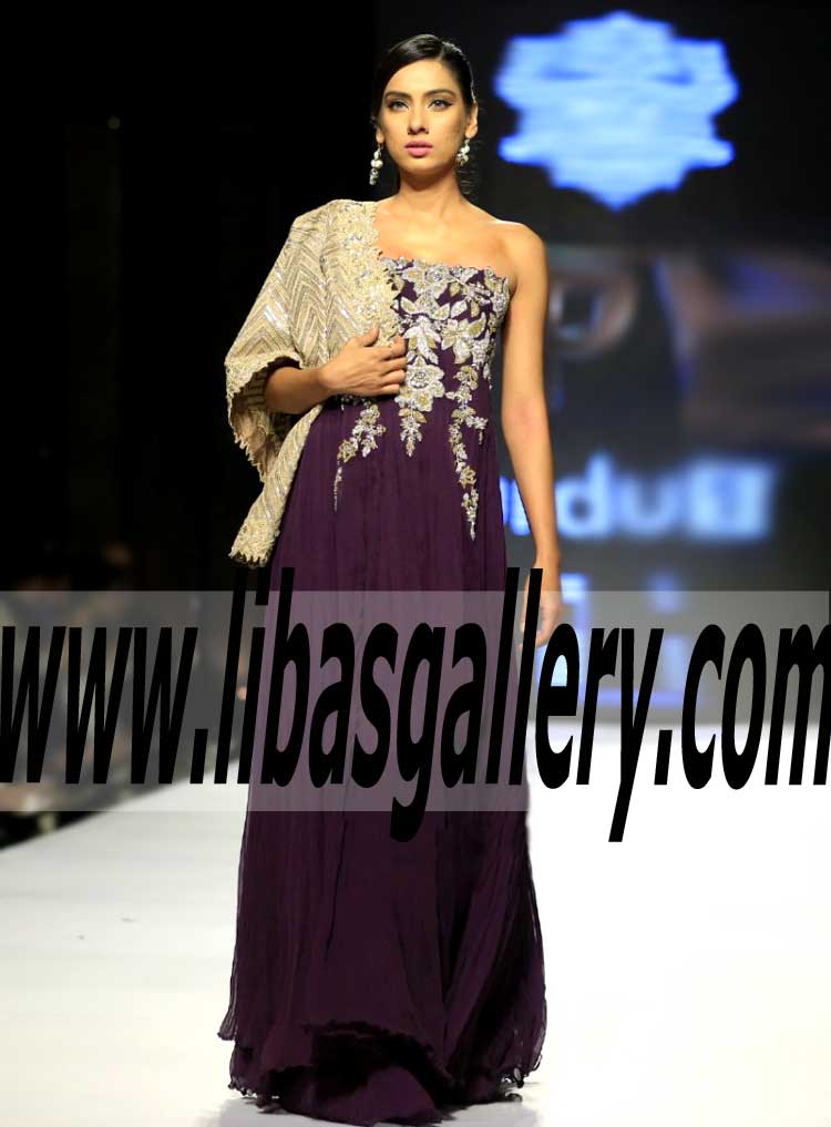 Pakistani Special Occasion Gown Dress for Wedding and Evening Parties