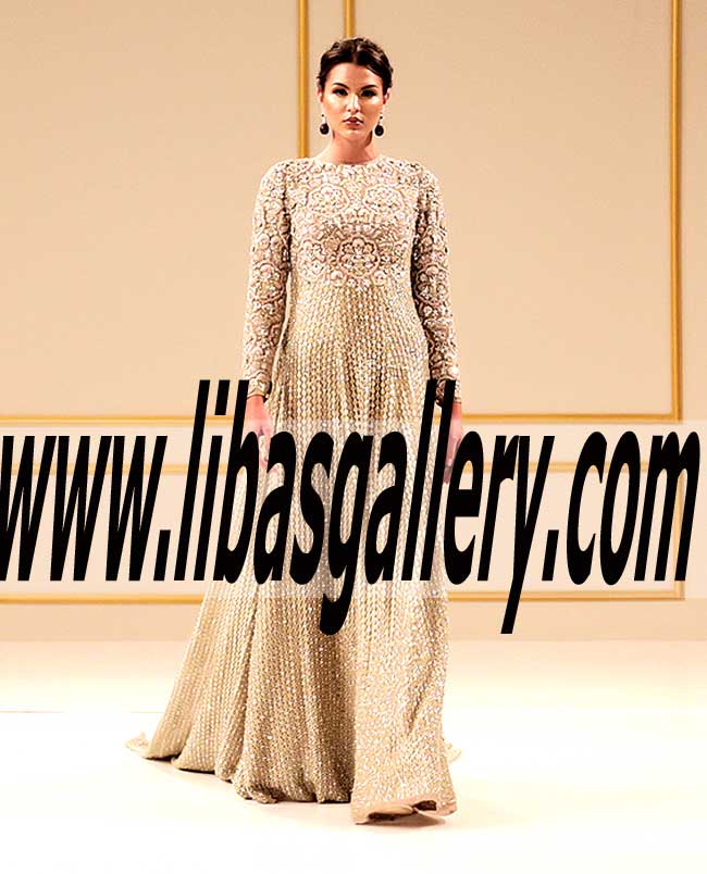 Beautiful Bridal Gown Dress for Reception and Valima