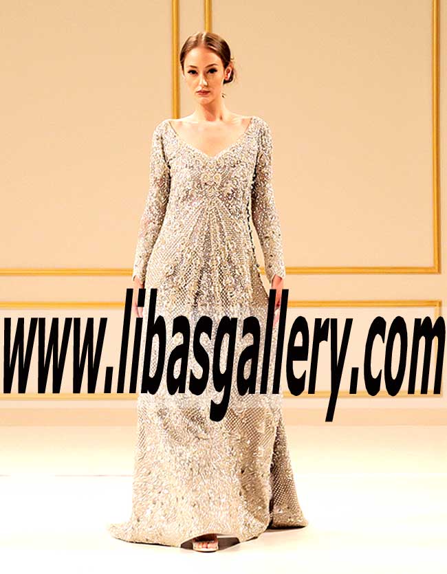 Pakistani Royal Class Bridal Dress for Nikah Engagement 