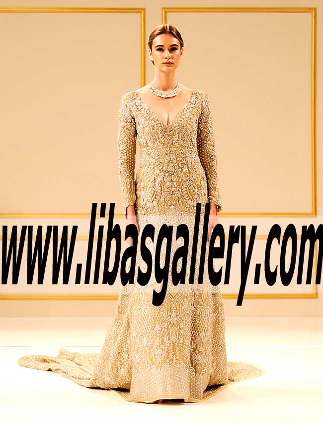 Faraz Manan BRIDAL wEAR Bridesmaid Dresses BRIDAL Wear Pakistan Pakistani BRIDAL Dresses Shalwar Kameez Gowns Online- www.libasgallery.com