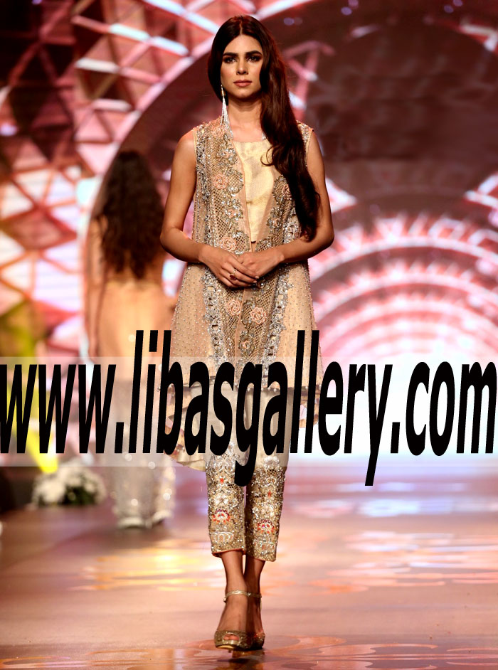 The Latest Event Dresses Asifa & Nabeel, Womens Evening Event Dresses Telenor Bridal Couture Week Asifa & Nabeel Spring/Summer Event Dresses Online Shopping in Newcastle UK