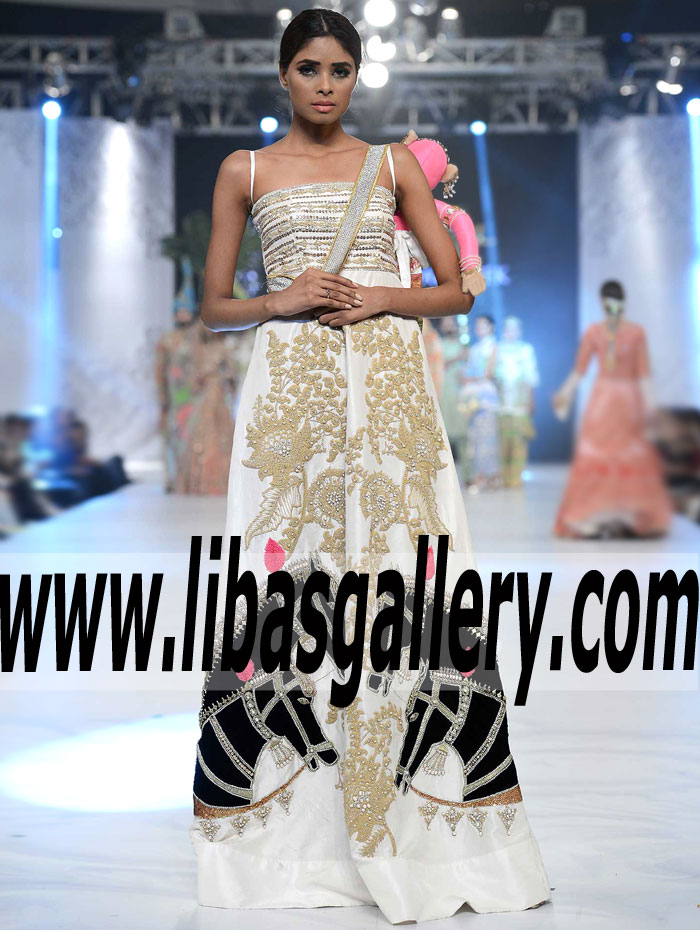 Designer Anarkali Gown Suit with Embroidery and Embellishments for Next Formal Event