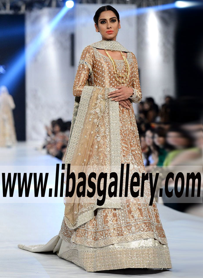 Gorgeous Heavy Zardoze Work Bridal Wear with Bridal Bridal Lehenga for Reception and Walima Events