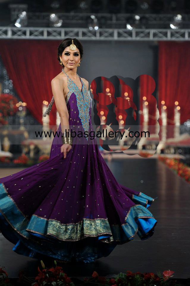 Purple Fellah Anarkali
