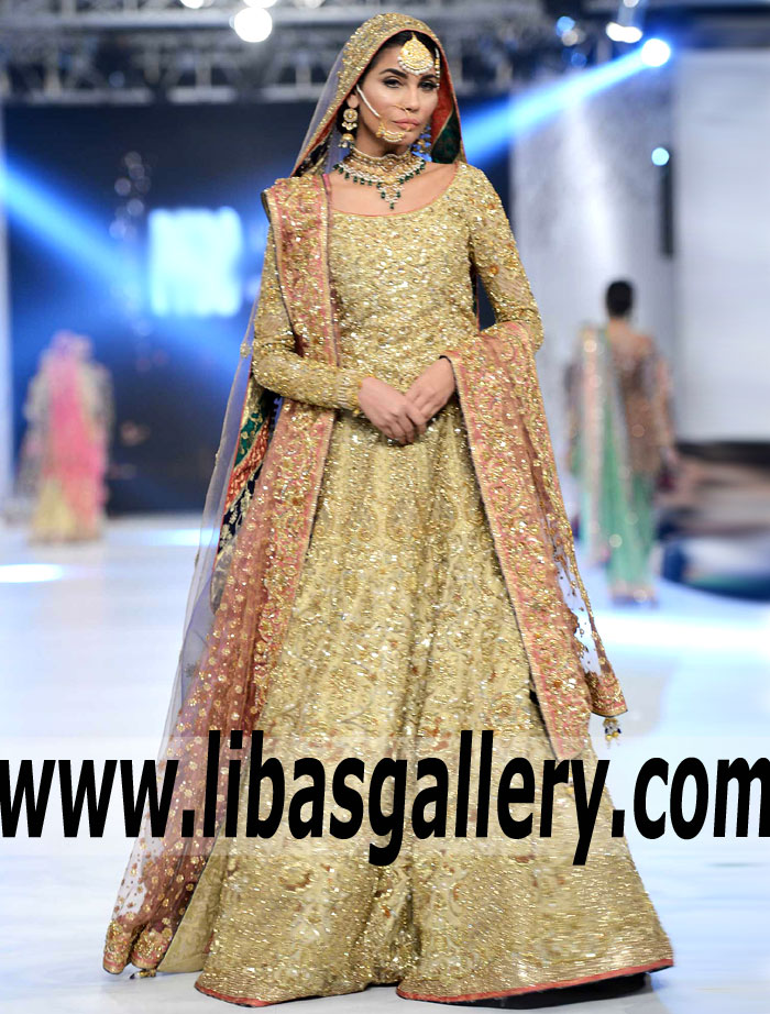 Stunning Nomi Ansari BRIDAL Dresses PFDC Loreal Bridal Week 2016-2017 | Free Virginia USA Delivery on Rich Quality GOWN Dresses New Arrivals | www.libasgallery.com