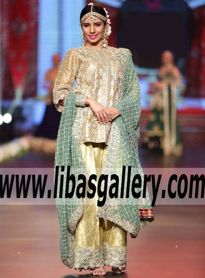 Unique Vegas gold Aquilegia Party Dress