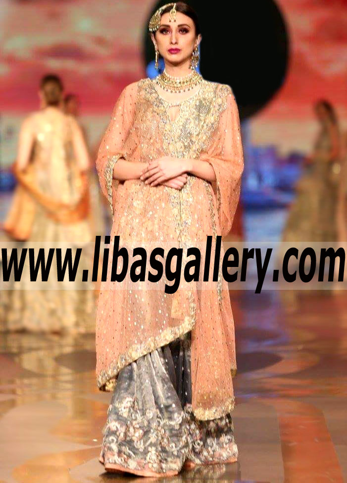 Umsha by Uzma Babar Evening Dress for Wedding and Special Occasions Evening Sharara Jeddah Saudi Arabia Shararas for Wedding and Special Occasions
