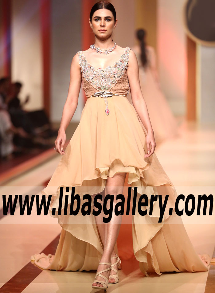 Stylish Sunset Arum Wedding Guest Dress