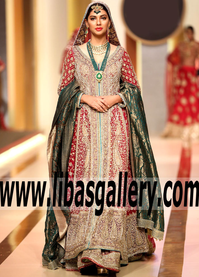 Designer MEHDI Bridal Gown Designer MEHDI Pakistani Bridal Wear Lehenga Jackson Heights New York NY USA
