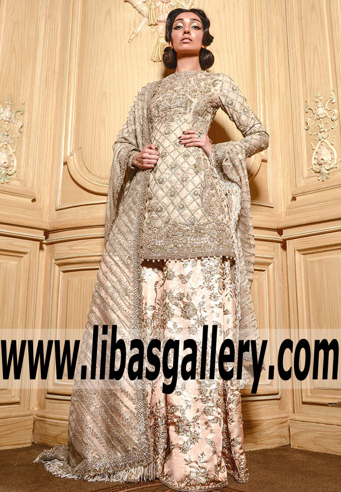 Faraz Manan Wedding Dresses Dazzling Designer Wedding Sharara Dresses Roslyn New York NY USA