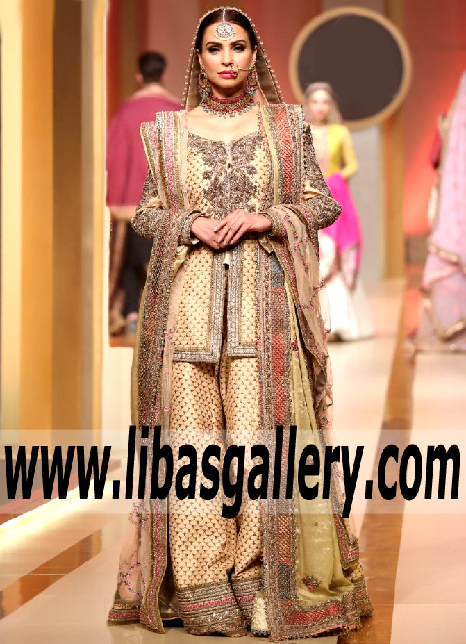 Fahad Hussayn Asian Wedding Dresses Asian Wedding Sharara Dresses Jackson Heights New York NY USA