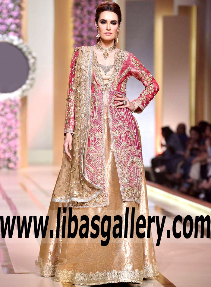 Glowing Indian Yellow Carnation Wedding Lehenga