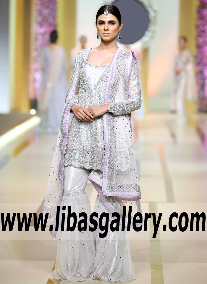 Trendy Lavender Lisianthus Special Occasion Angrakha