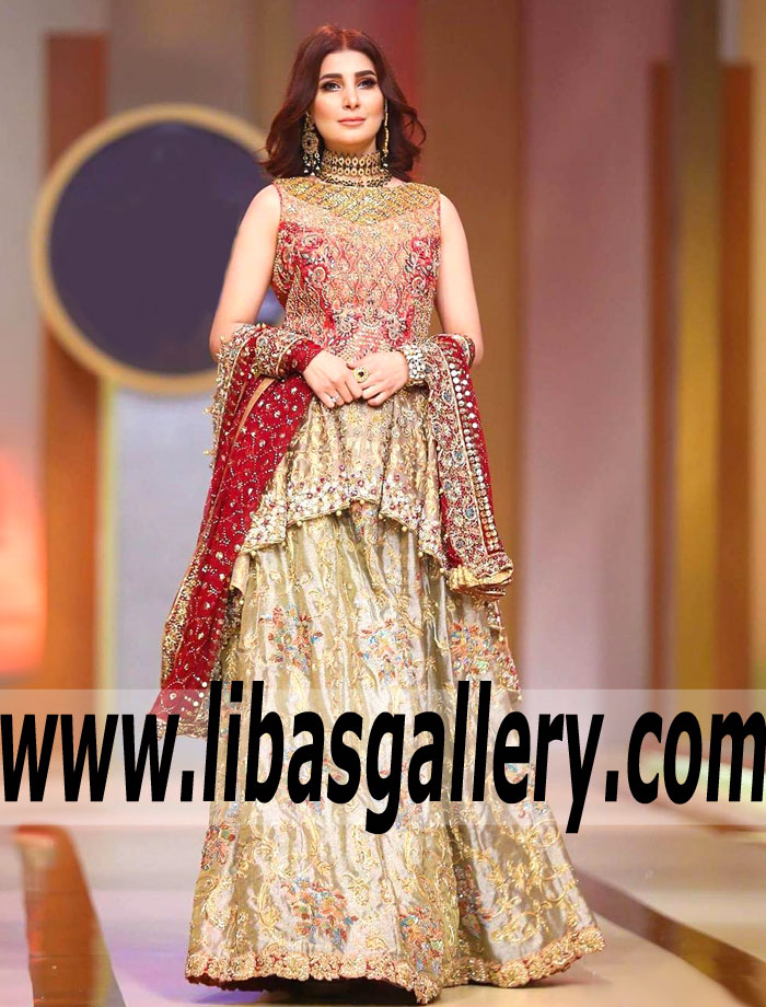 Precious Red Celosia Wedding Lehenga