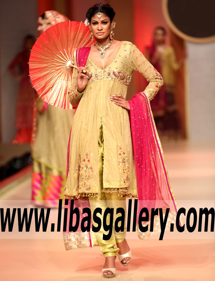 Fabulous Spring Bud Narcissus Bridesmaid Anarkali