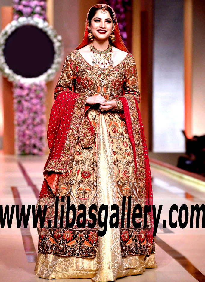 Outstanding Dark Champagne Alstroemeria Bridal Dress