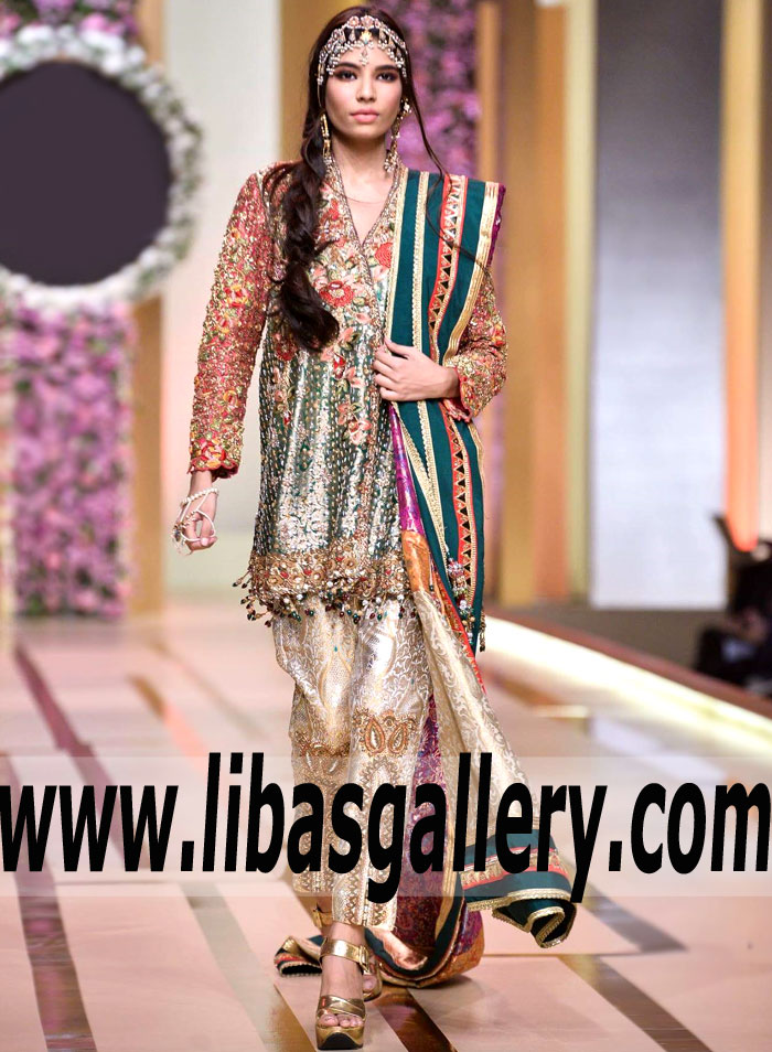 Angrakha Style Trouser Suit Sharjah UAE Annus Abrar Latest Pakistani Party Wear Pakistan Online Outlet store