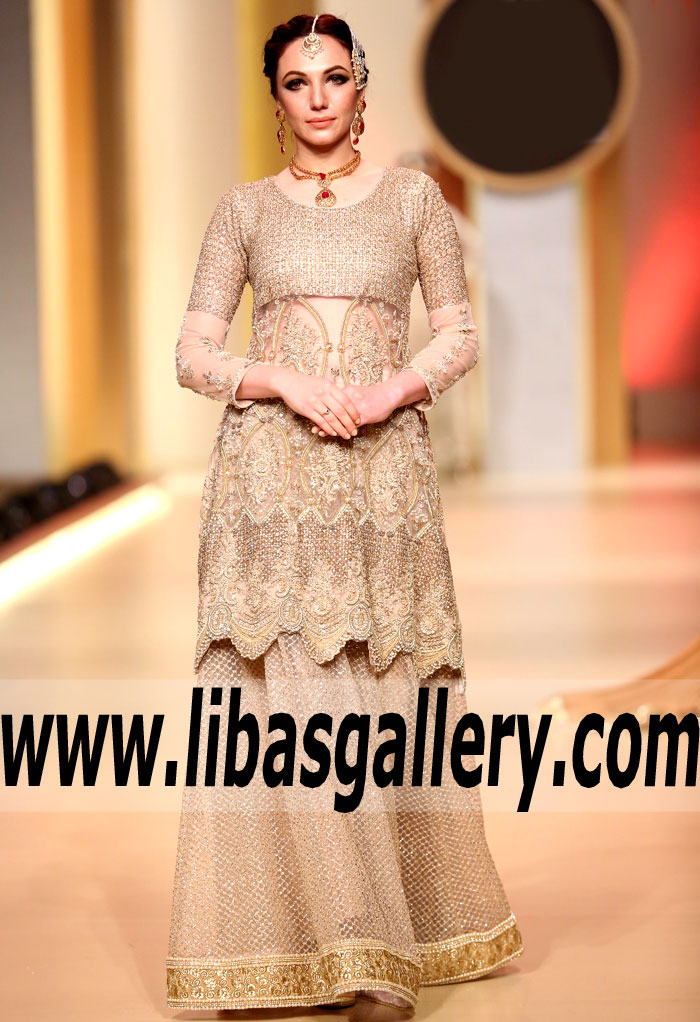 Peplum Lehenga for Reception and Special Occasions Walima Dresses Dansville New York NY US Rizwan Ahmed Designer Lehenga