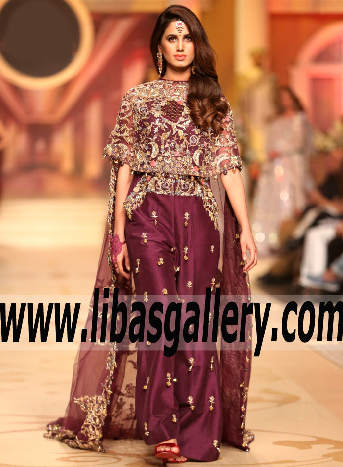 latest pakistani cape style dresses