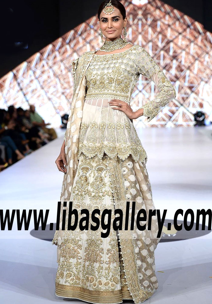 Peplum Lehenga Peplum Wedding Lehenga San Francisco California CA USA Pakistani Designer Deepak Perwani Lehenga