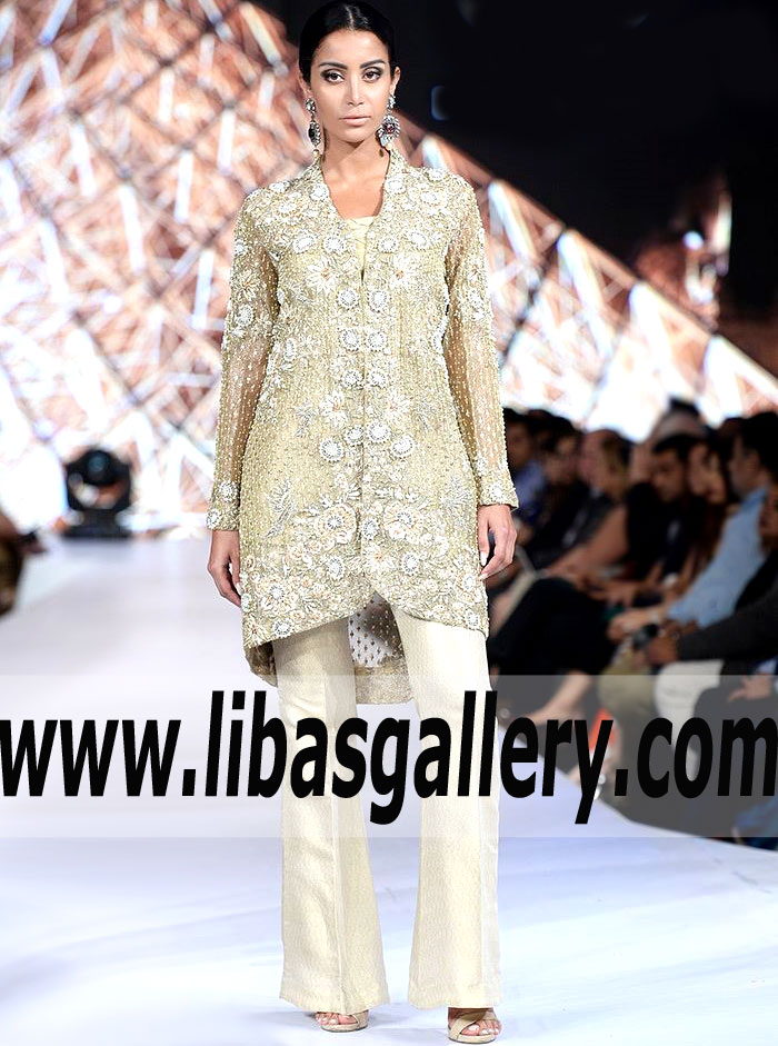 Breathtaking Gold Zantedeschia Party jacket Dress