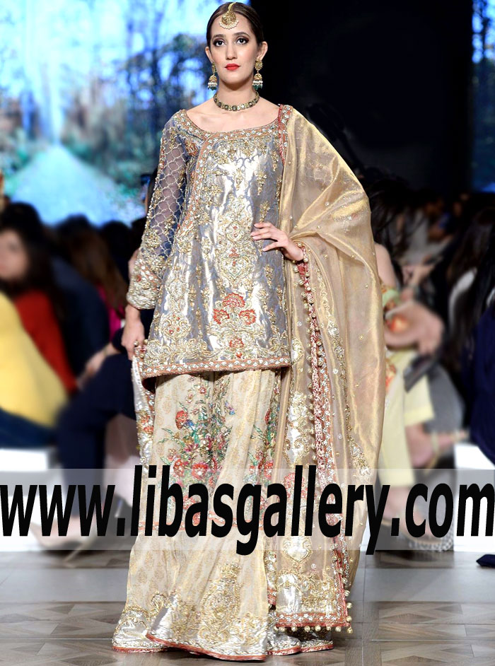 Glowing Lavender Gray Hepatica Wedding Dress