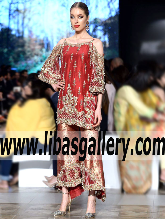 Stylish Red Balsam Evening Dress