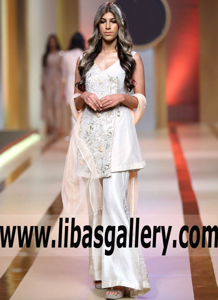 Marvelous Ivory Carnation Angrakha